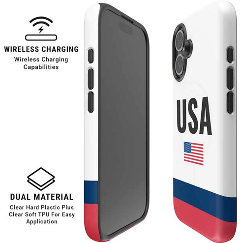 USA American Flag iPhone 16 Plus Magsafe Impact Case